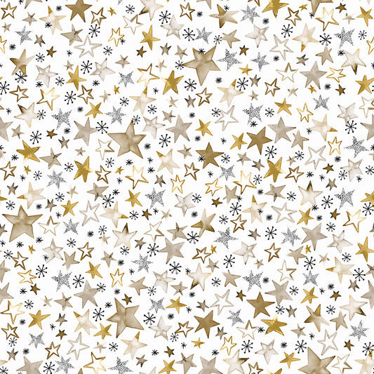 Wallpaper Gold Kids di Winter Stars Gold⁠