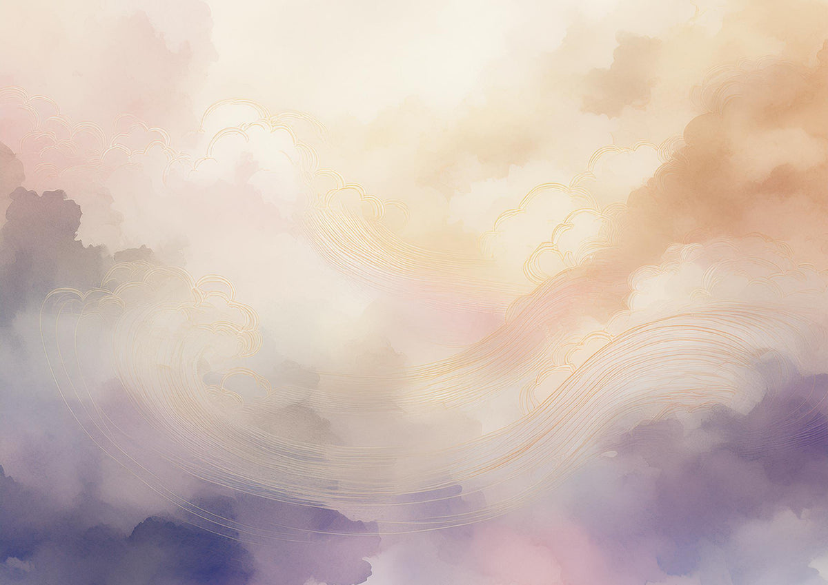Zachte aura -lucht muurschildering in your room