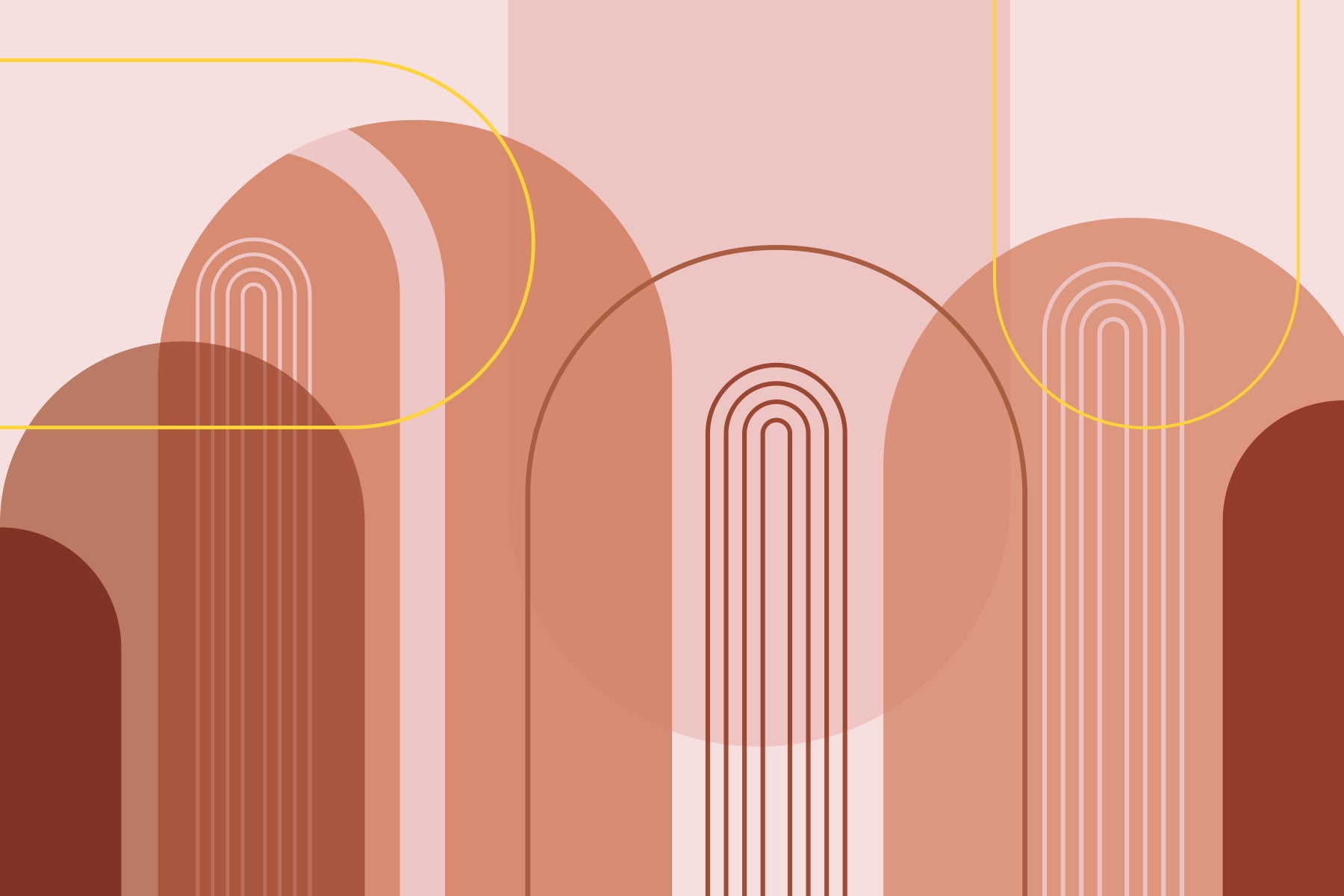 Arcs arctes modernes du milieu du siècle mural