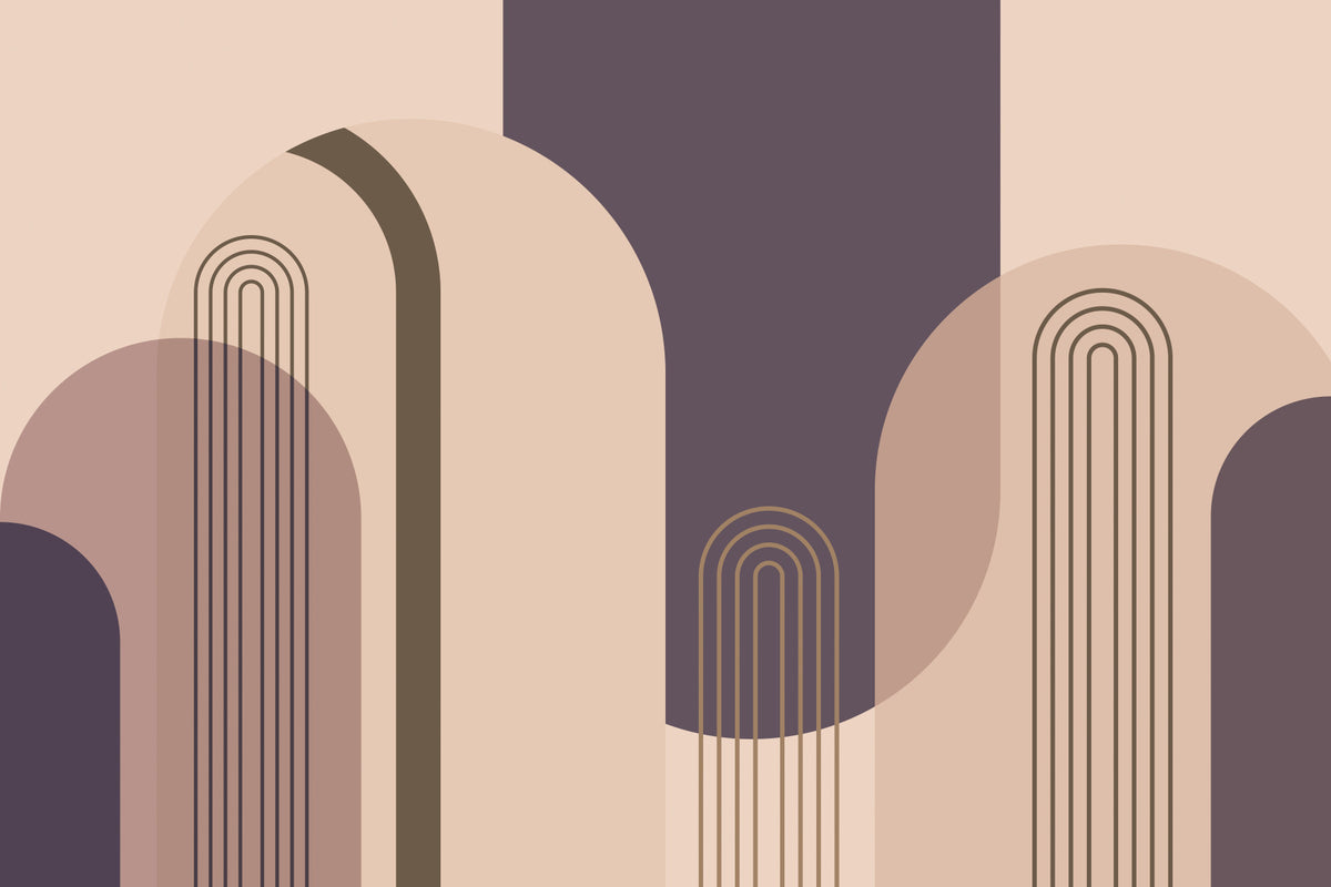 中世のアーチは壁の壁画 in your room — zoomed