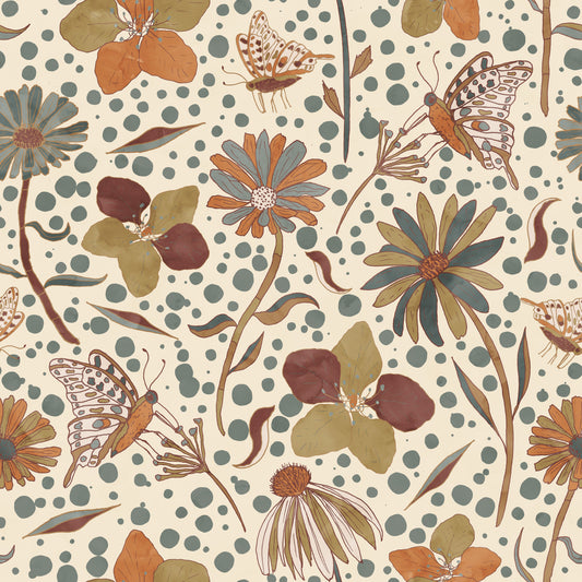 Geheimer Schmetterlingsgarten warme Herbst Wallpaper⁠