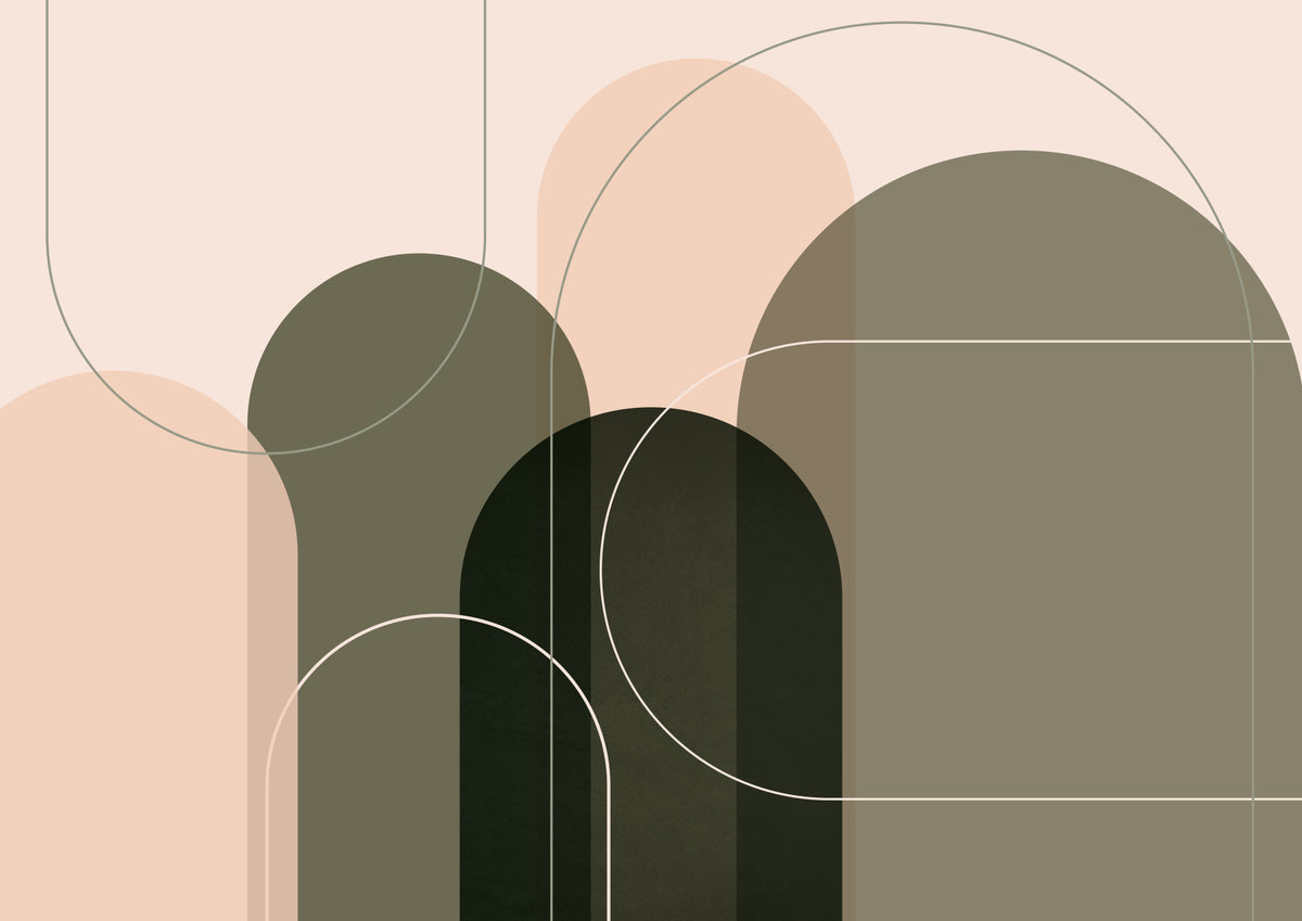 Mid-Century Modern Abstraction Wall Mural in your room