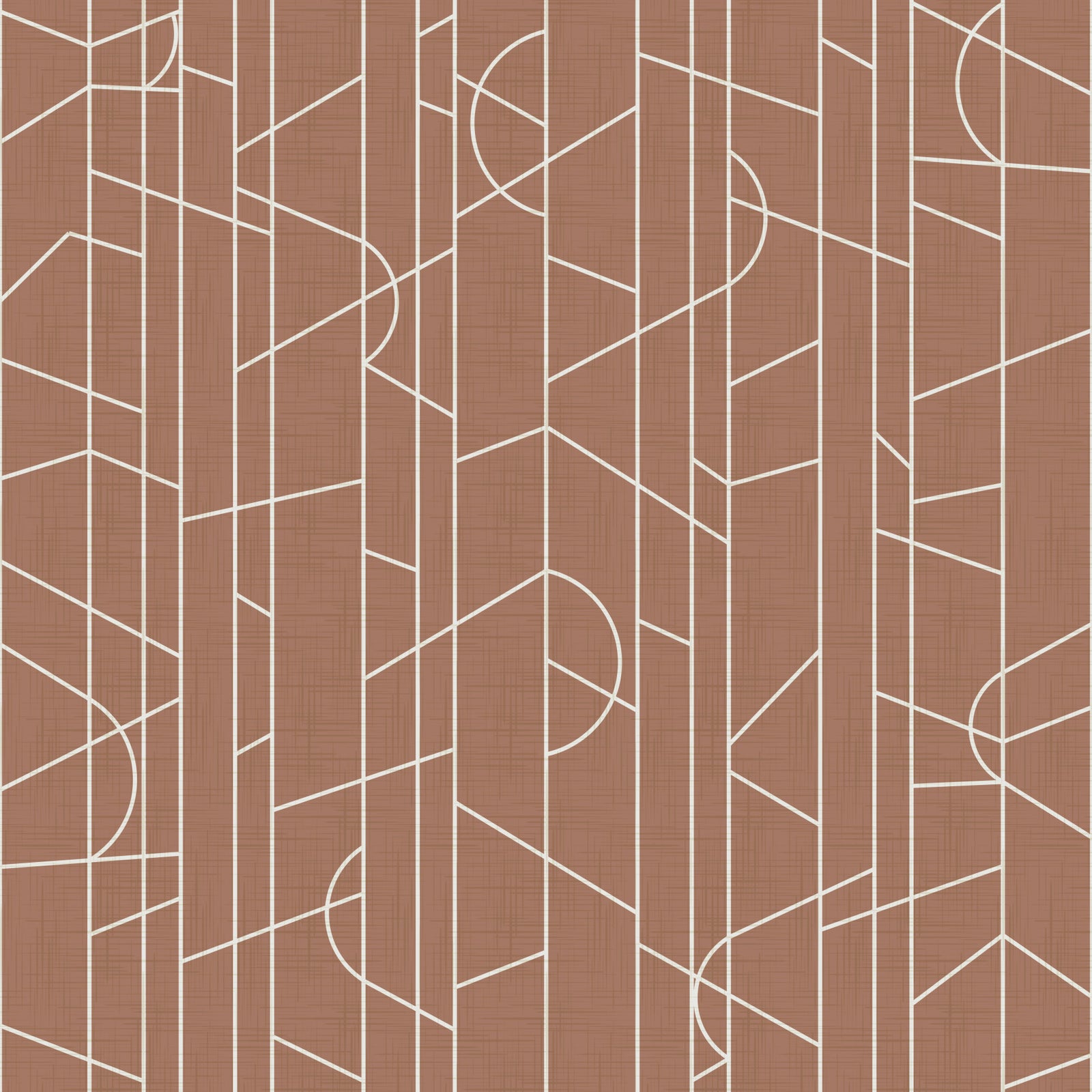 Elegante Linien Dekor Mocha Mousse Canvas Wallpaper⁠