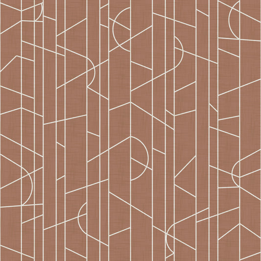 Tyylikkät linjat sisustus Mocha Mousse Canvas Wallpaper⁠