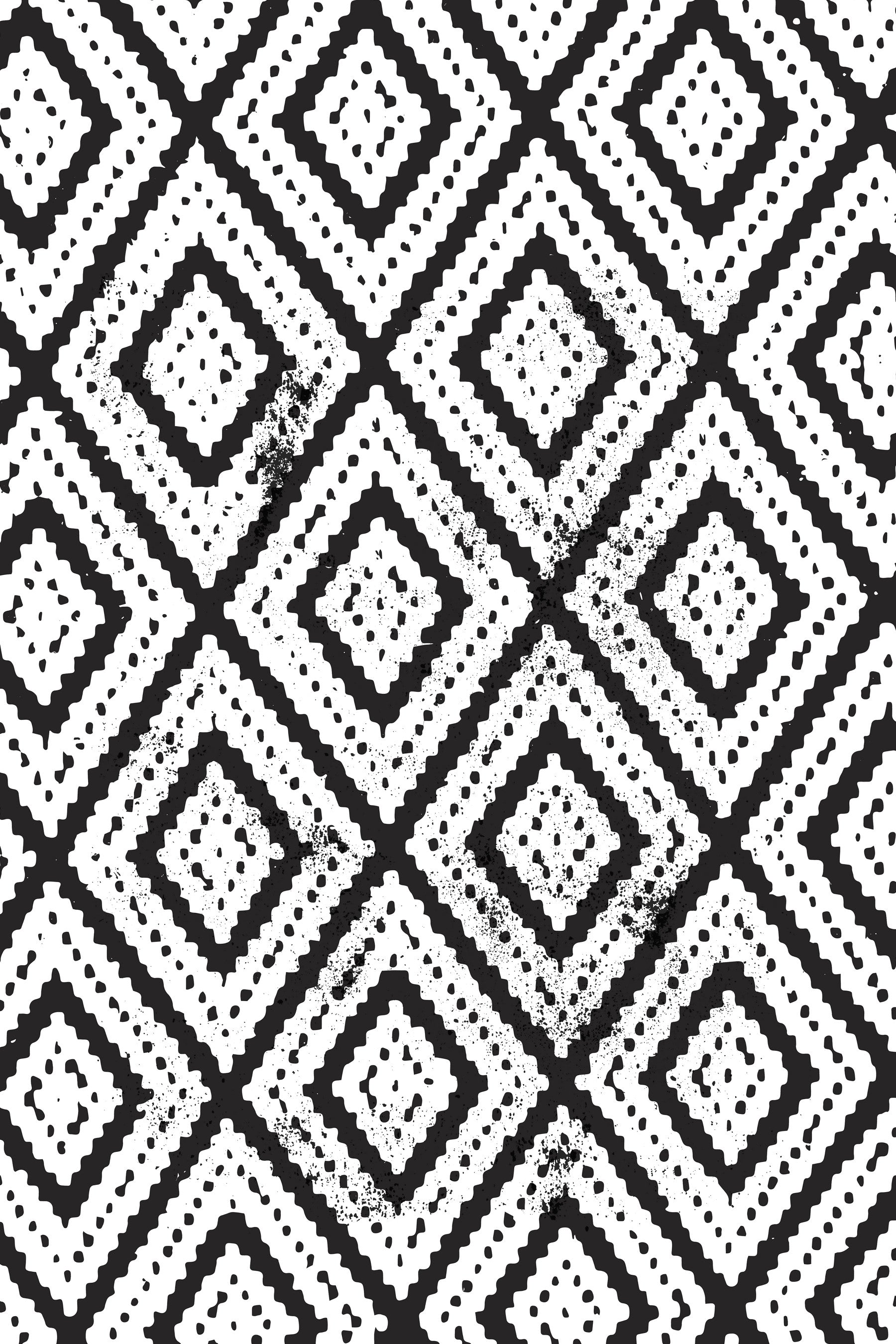 Monochromatic Mosaic Wall Mural