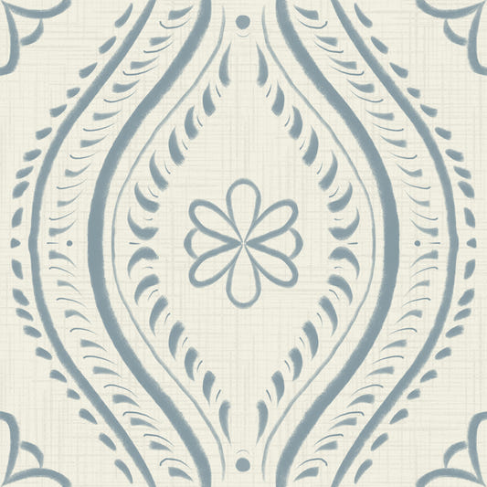 Falmet ogee damask - lys - arona tapet⁠