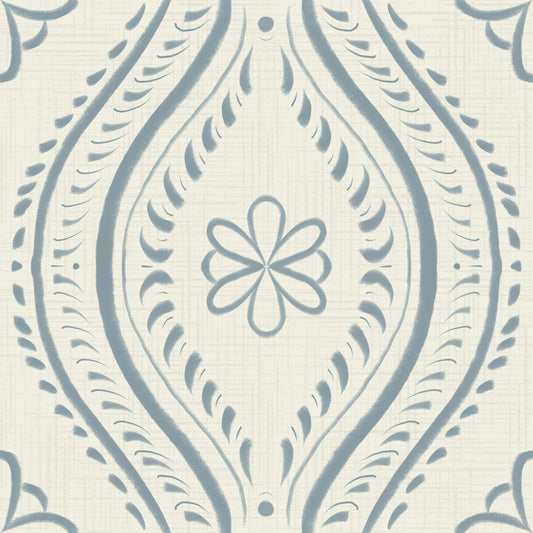 Faded Ogee Damask - Bright - Fond d'écran Arona⁠