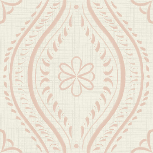 Haalistunut ogee damask - kirkas - kerma ruskea taustakuva⁠