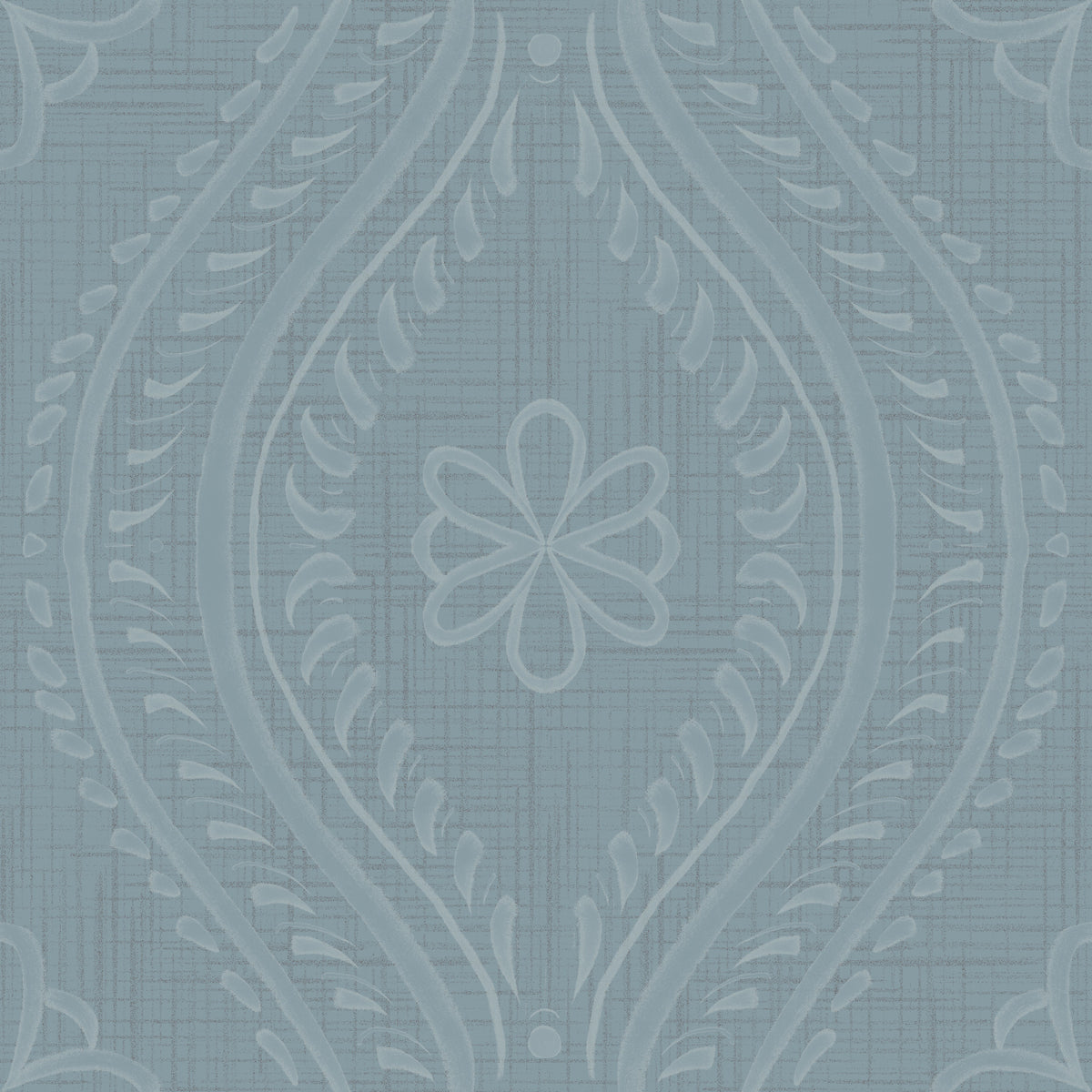 Verblasste Ogee Damask - Arona Wallpaper⁠ in your room — zoomed