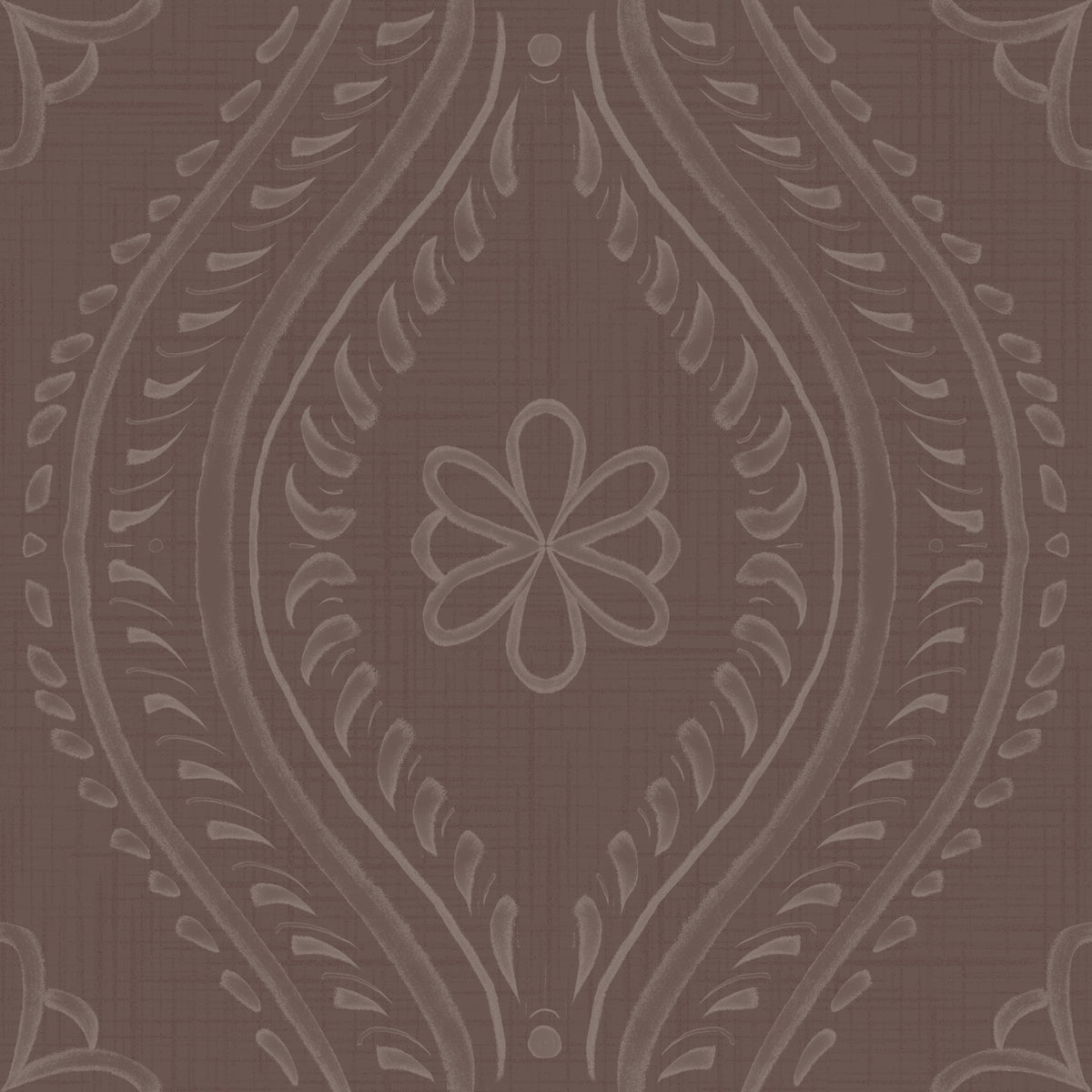 Verblasste Ogee Damast - Kaffeequarz Wallpaper⁠