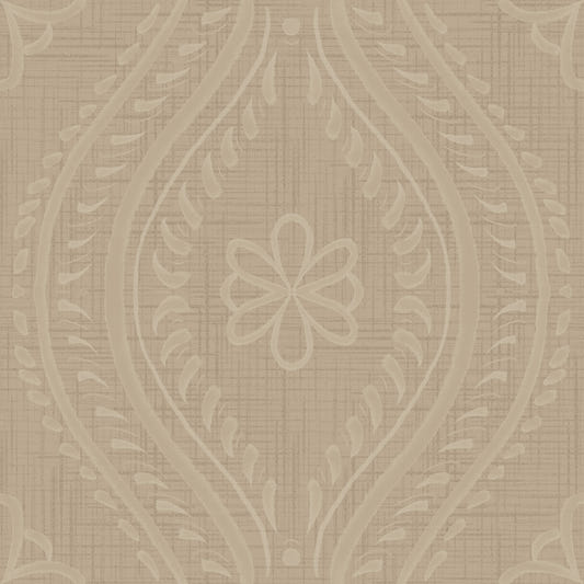 Falmet ogee damask - safari tapet⁠