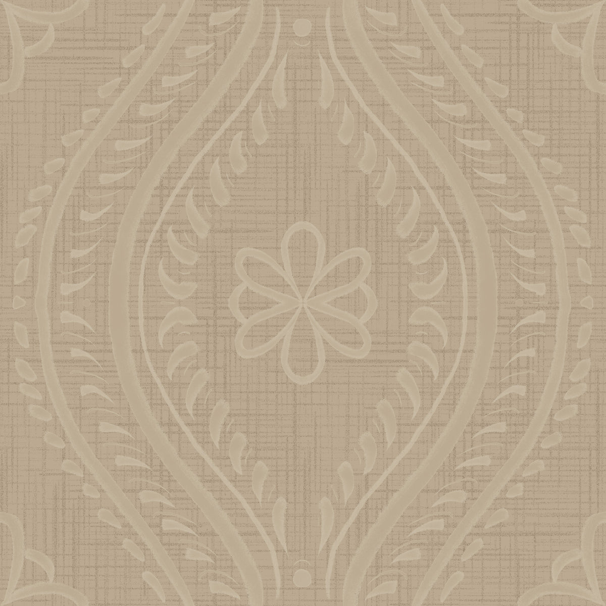 Faded Ogee Damask - Fond d'écran safari⁠