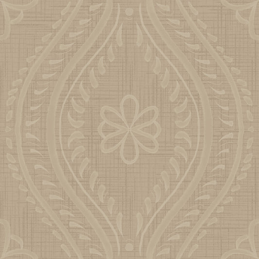 Faded Ogee Damask - Fond d'écran safari⁠