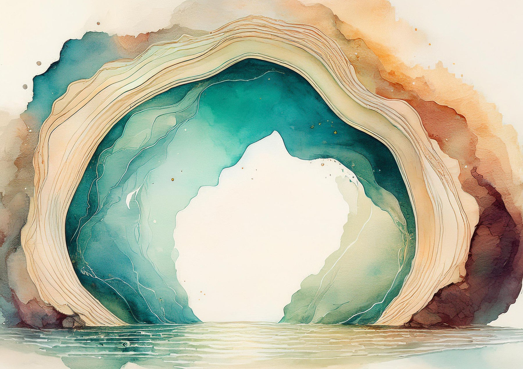 Murale muro della caverna del sogno verde acqua in your room — zoomed
