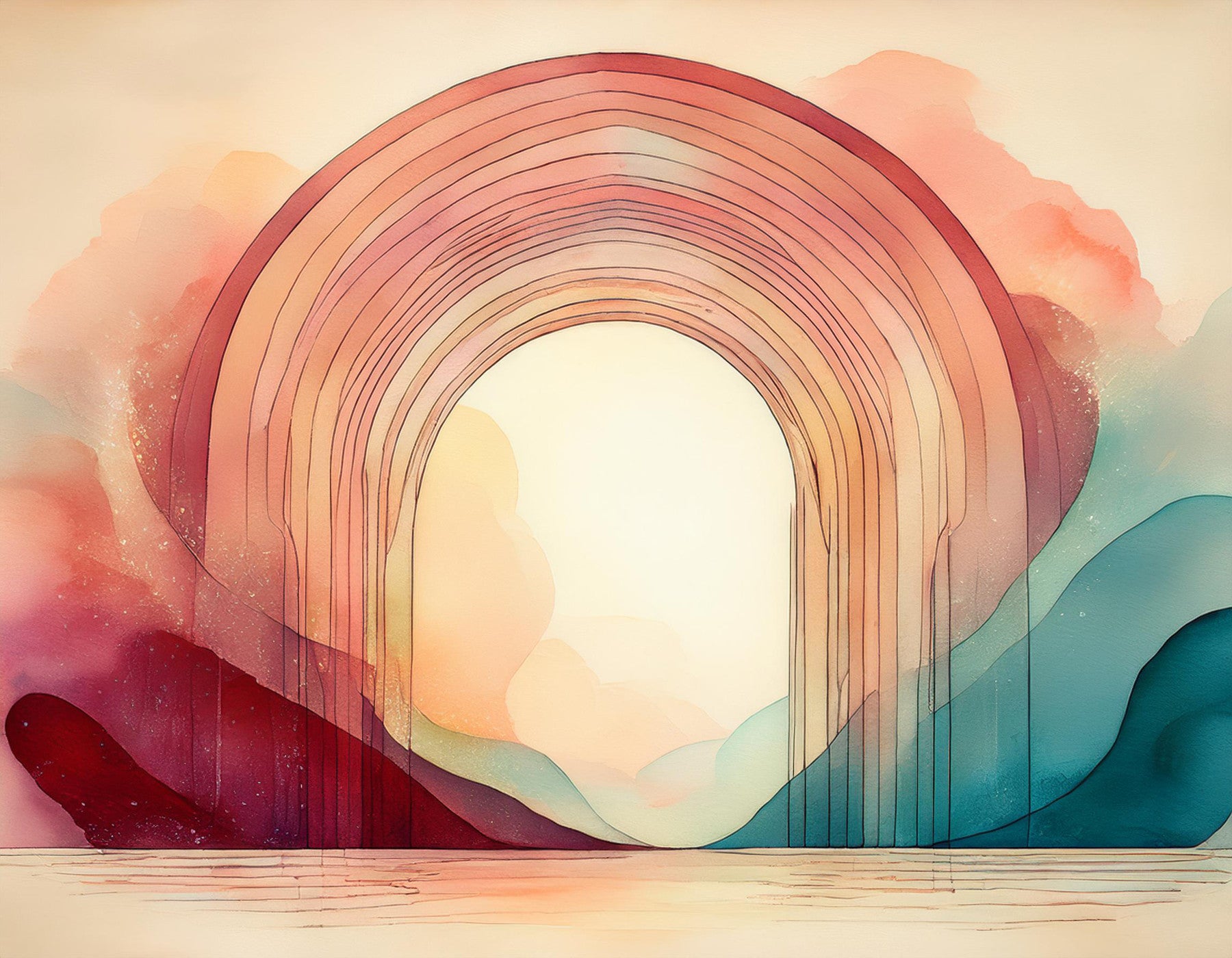 Rainbow Dream Portal Mur Mural