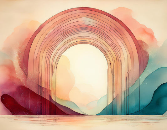 Rainbow Dream Portal vægmaleri