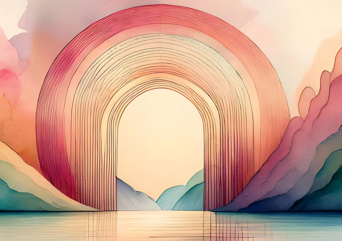 Rainbow Dream Arches 2 Wall Mural in your room