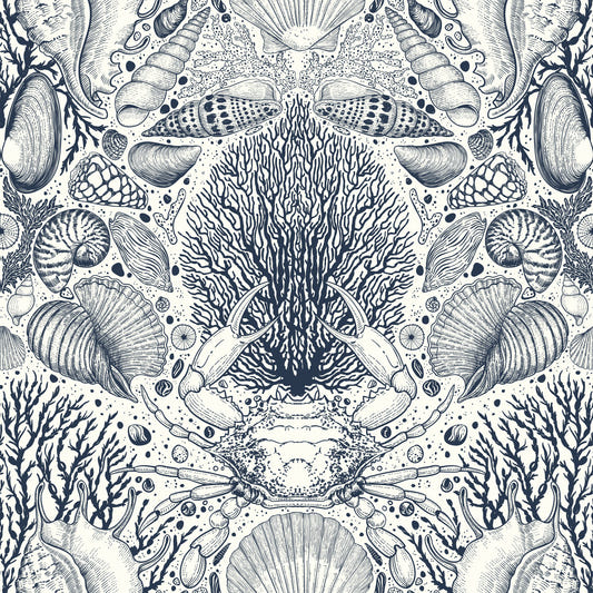 Onderzeese schatten botanische oceaan behang⁠