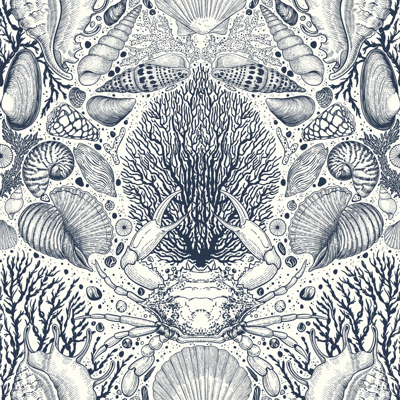 Untersee Schätze Botanische Ozean Wallpaper⁠