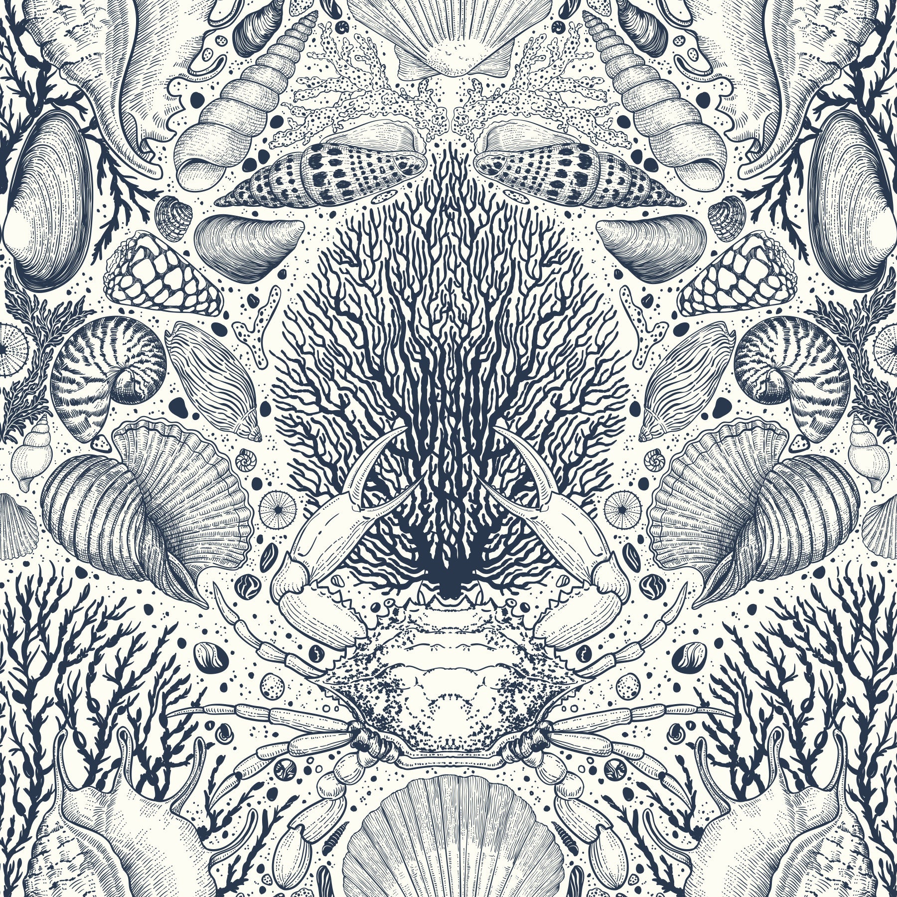 Trésors sous-marins Botanical Ocean Wallpaper⁠