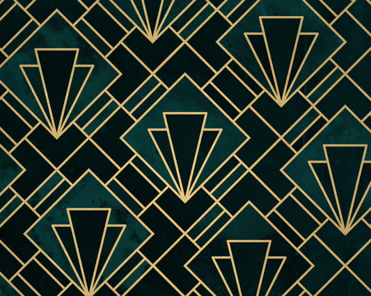 Emerald Art déco mosaïque mural mural