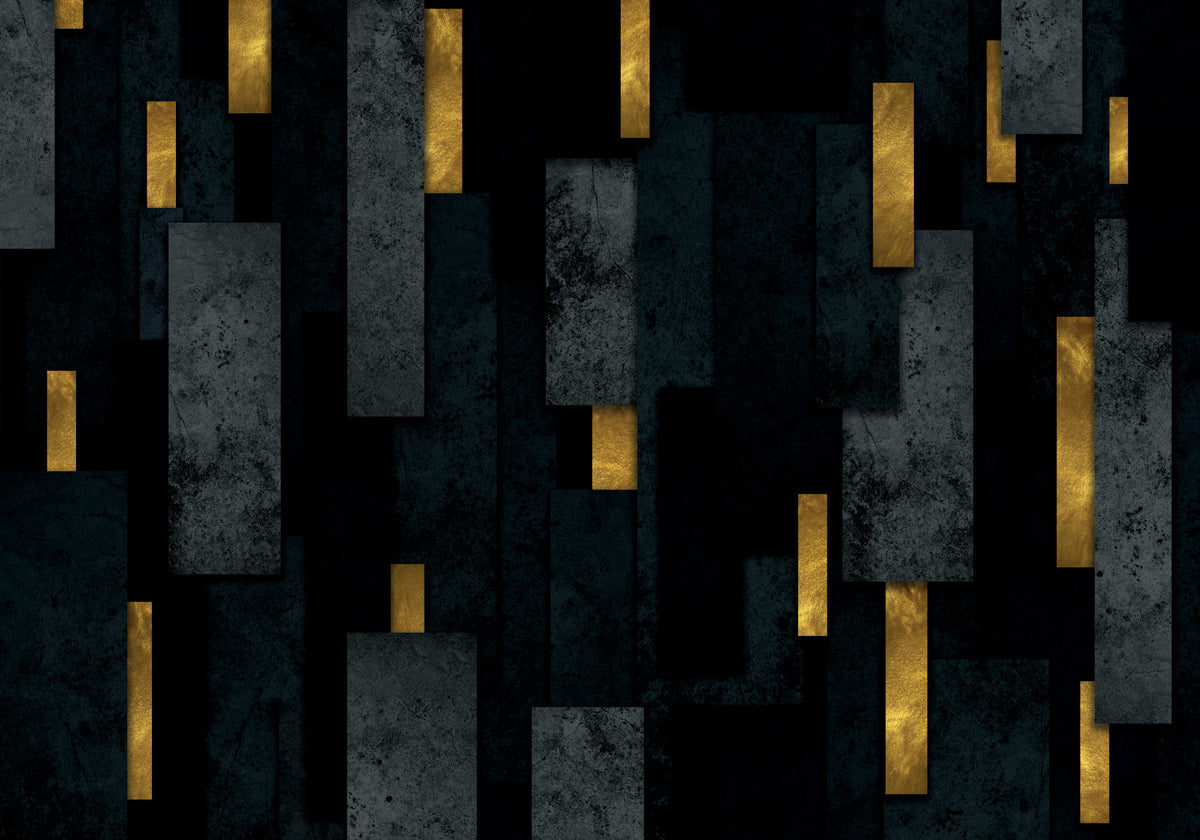 Black Urban Węgiel drzewny mural na ścianie