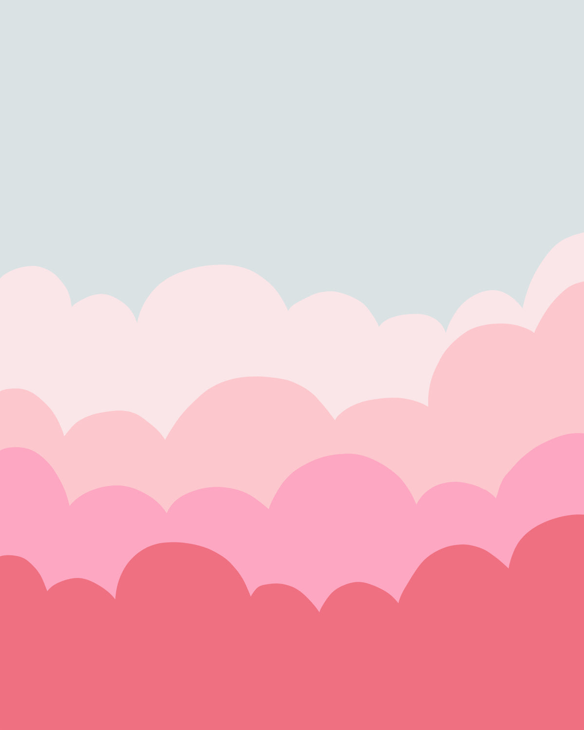 パステルピンクの日の出壁の壁画 in your room — zoomed