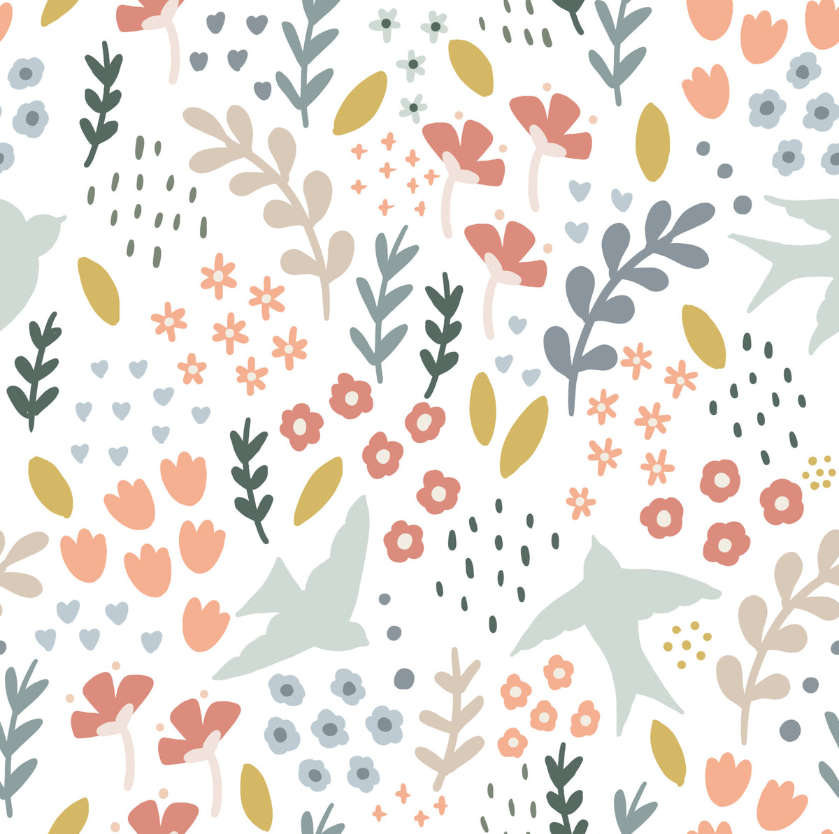 Bellbird Springtime -kukkataustakuva⁠ in your room — zoomed