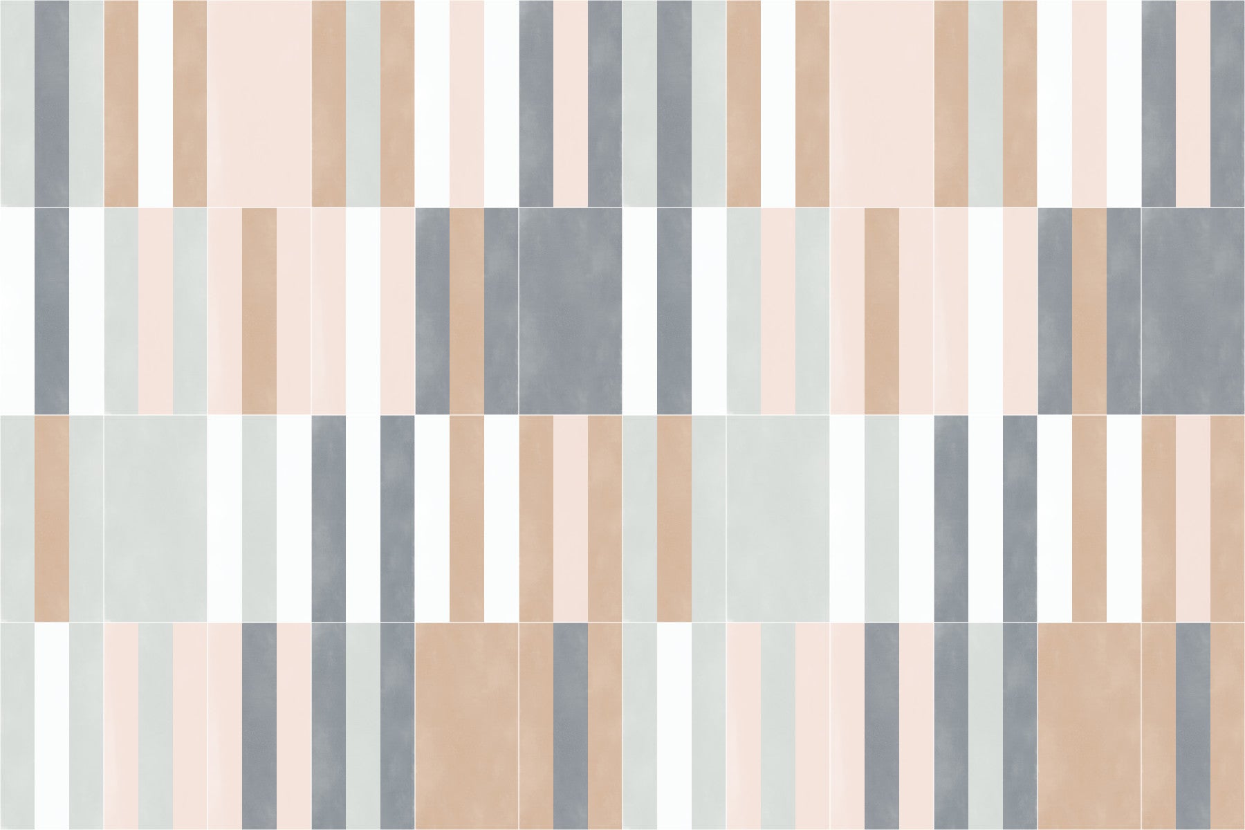 Muted Pastel Tiles Three Wall Mural