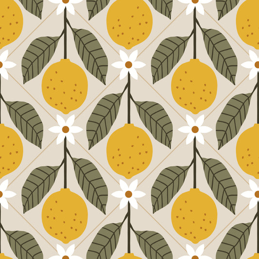 Papel pintado de imitación de azulejos de Lemon Grove
