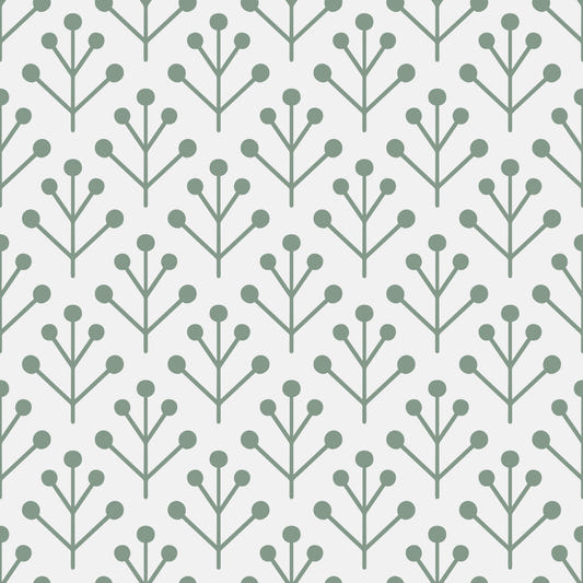 Verterie botanique Sage Green Walter Wallpaper⁠