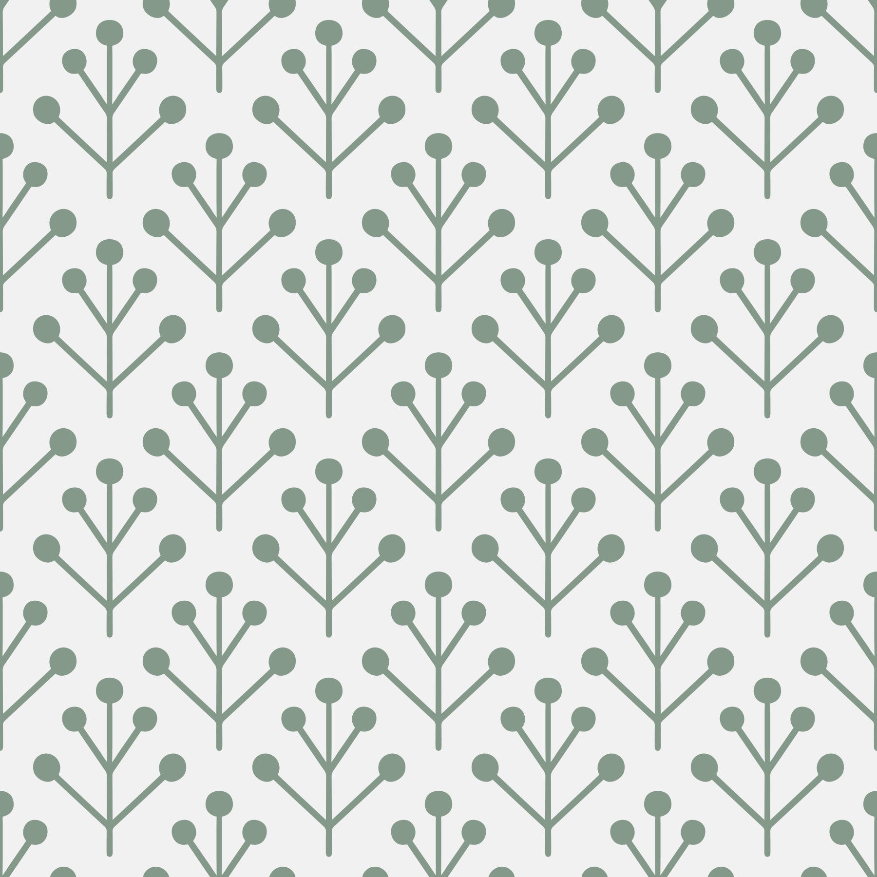 Carta da parati bianca verde vegetazione verde saggio in your room — zoomed