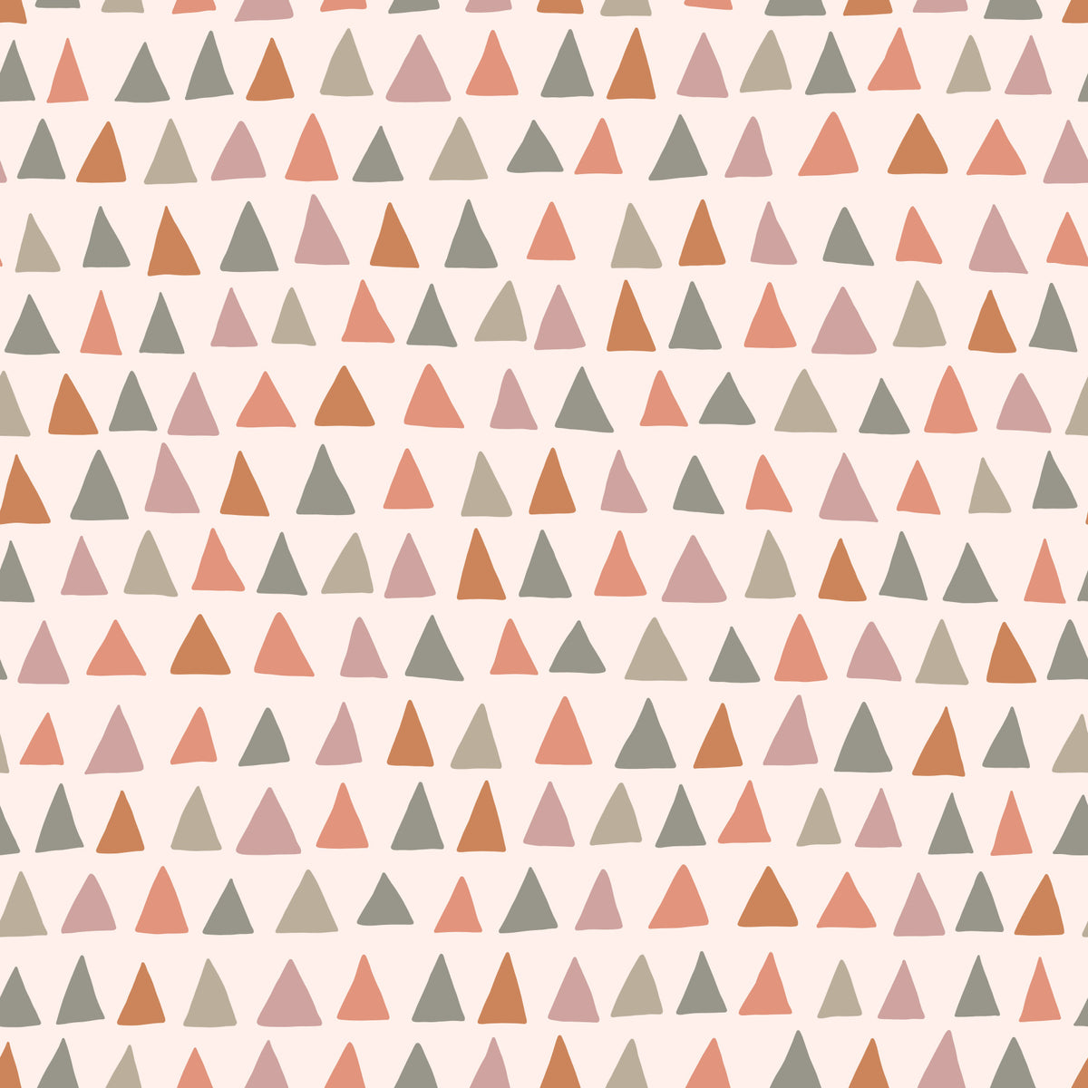 Triangle Multicolor Woodland Wallpaper⁠ in your room — zoomed