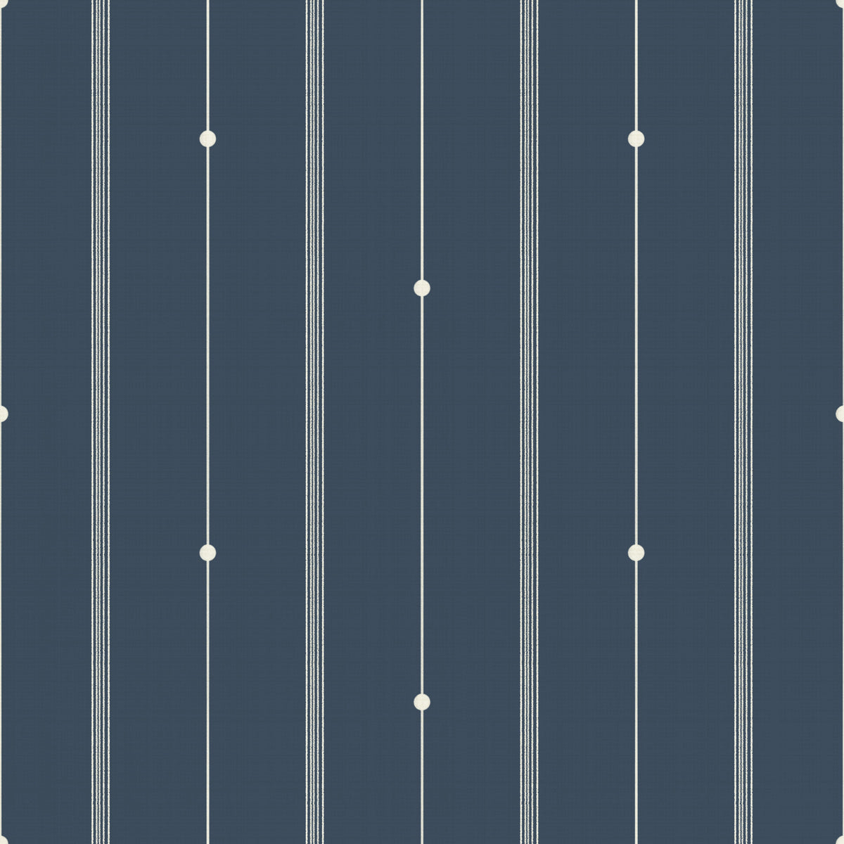 Refined Minimal Stripes Steel Blue Wallpaper⁠ in your room — zoomed