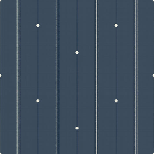 Refined Minimal Stripes Steel Blue Wallpaper⁠