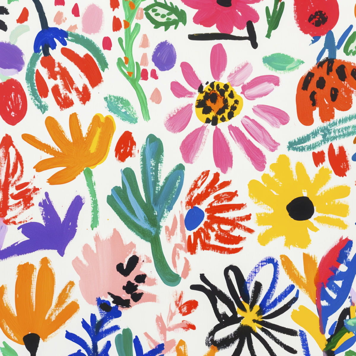 Matisse Cute Flower Garden vægmaleri in your room — zoomed