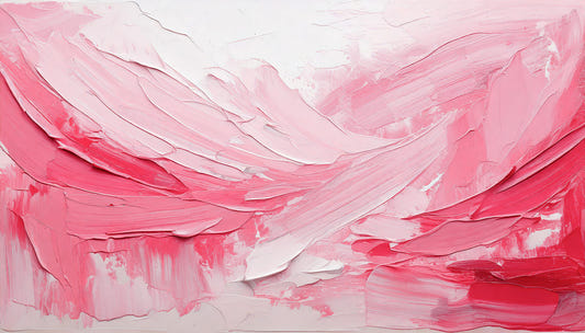 Roze afdruk muurschildering