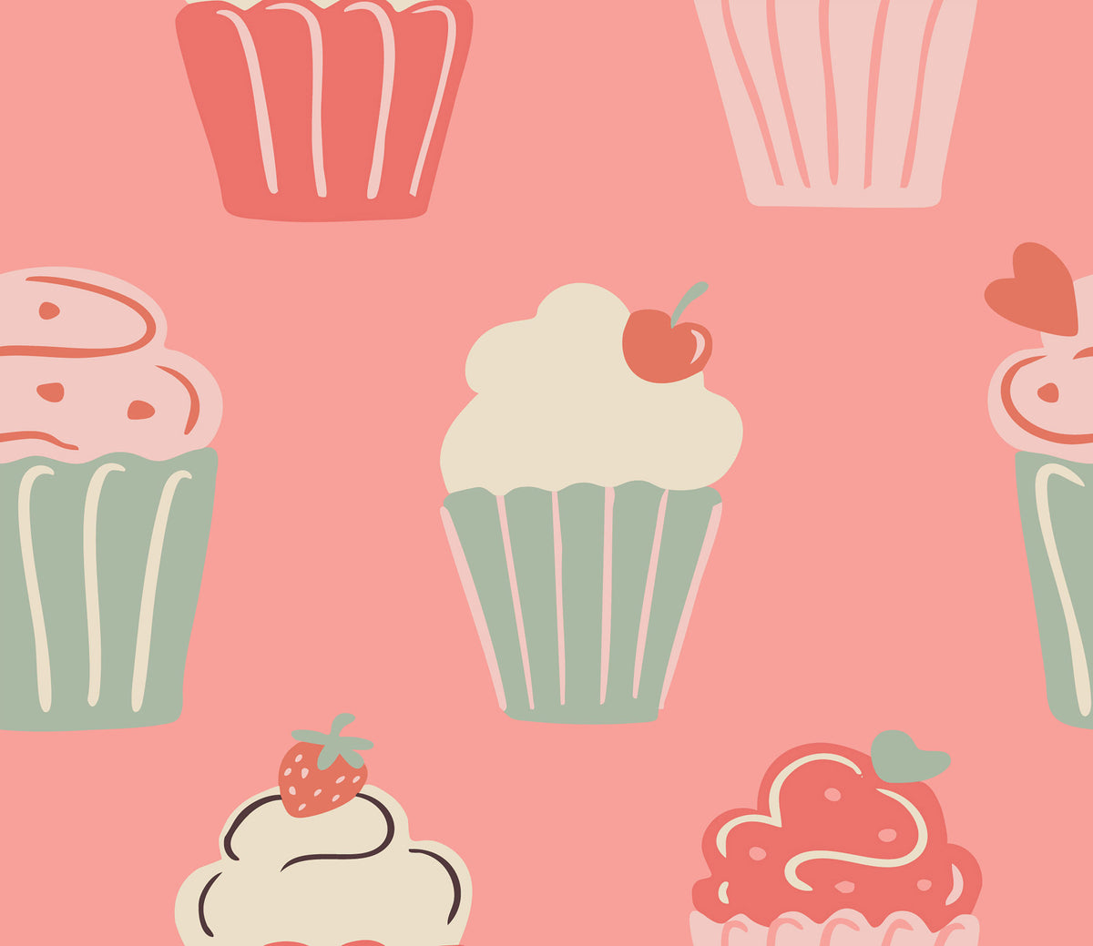 Cupcake karrusel tapet⁠ in your room — zoomed
