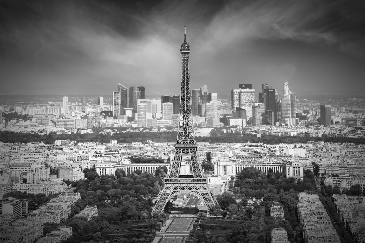 Visualizza dal murale del murale di osservazione della torre della torre di Montparnasse in your room — zoomed