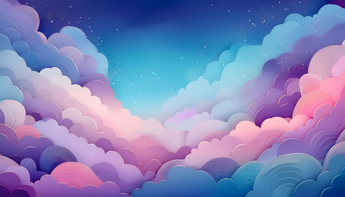 Cotton Candy Skies Wall Mural in your room