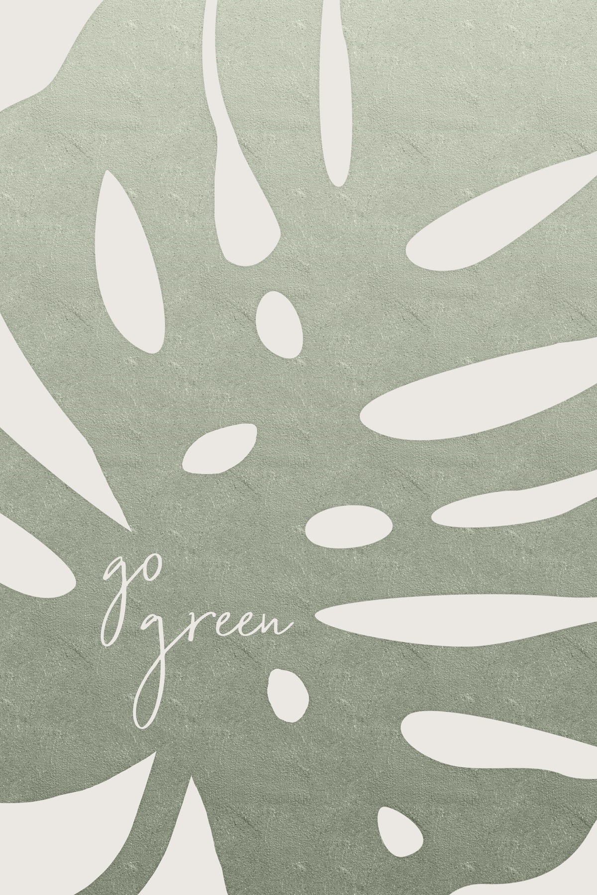 Go Green Wall Mural in your room — zoomed