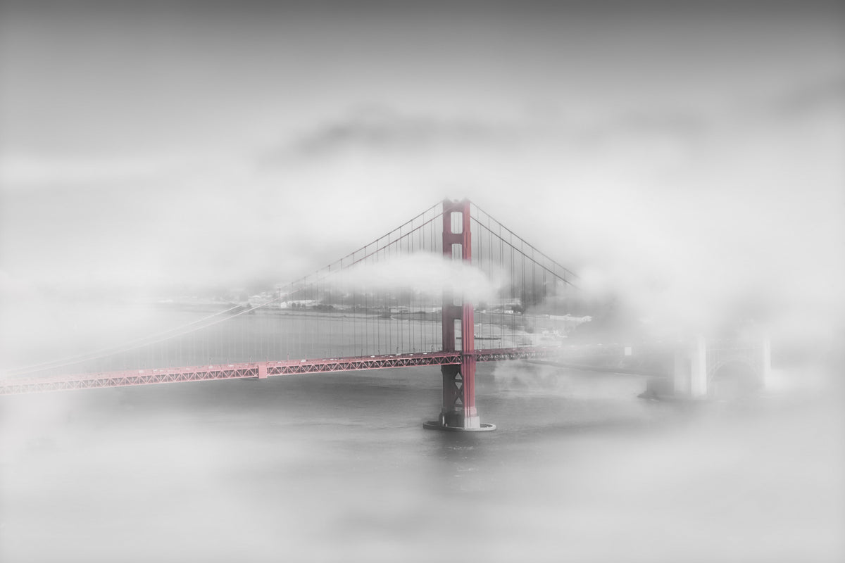 Bridge Golden Gate Foggy | Murale a parete colorkey in your room — zoomed
