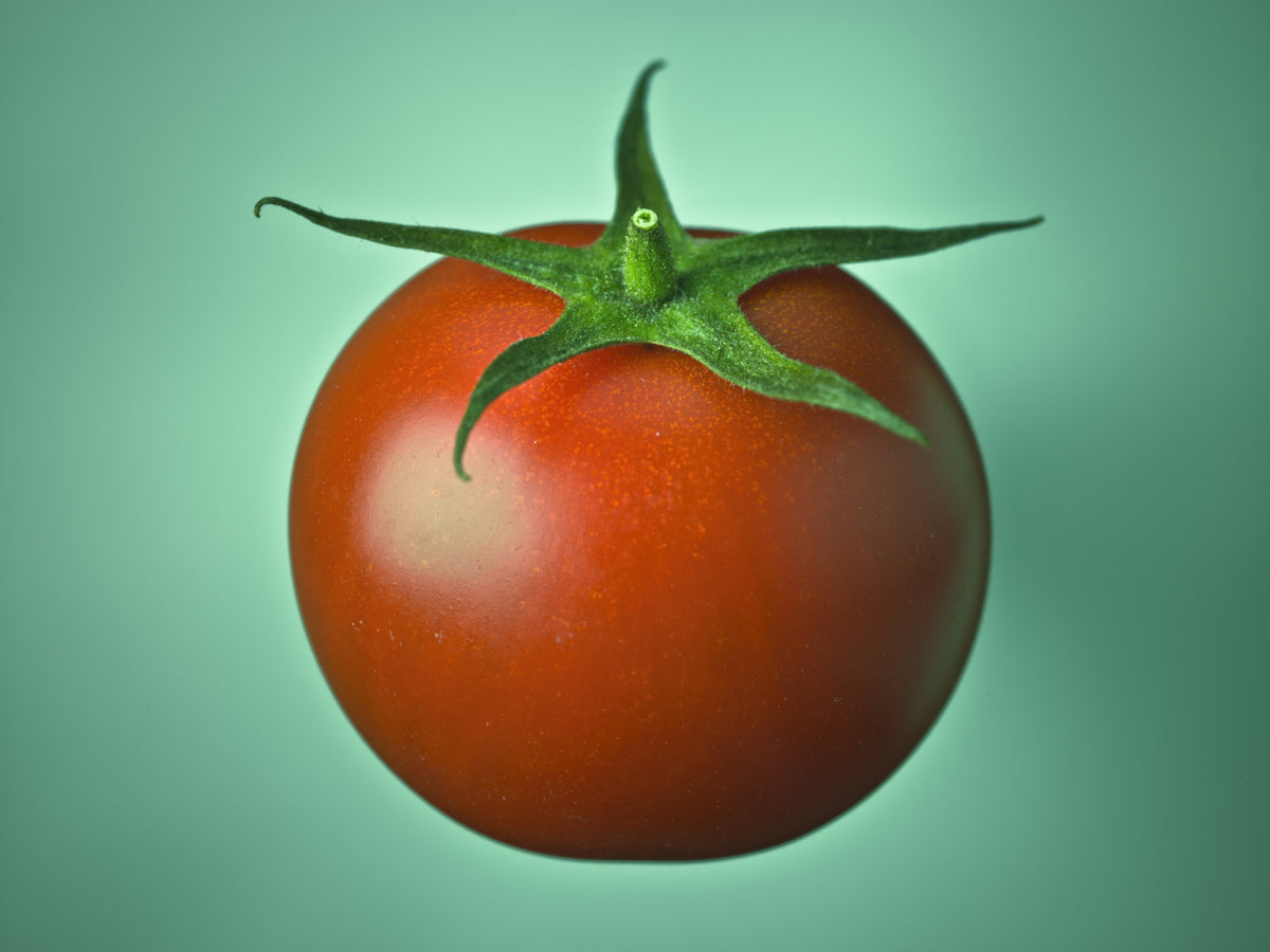 Punainen tomaatin seinämaalaus in your room — zoomed