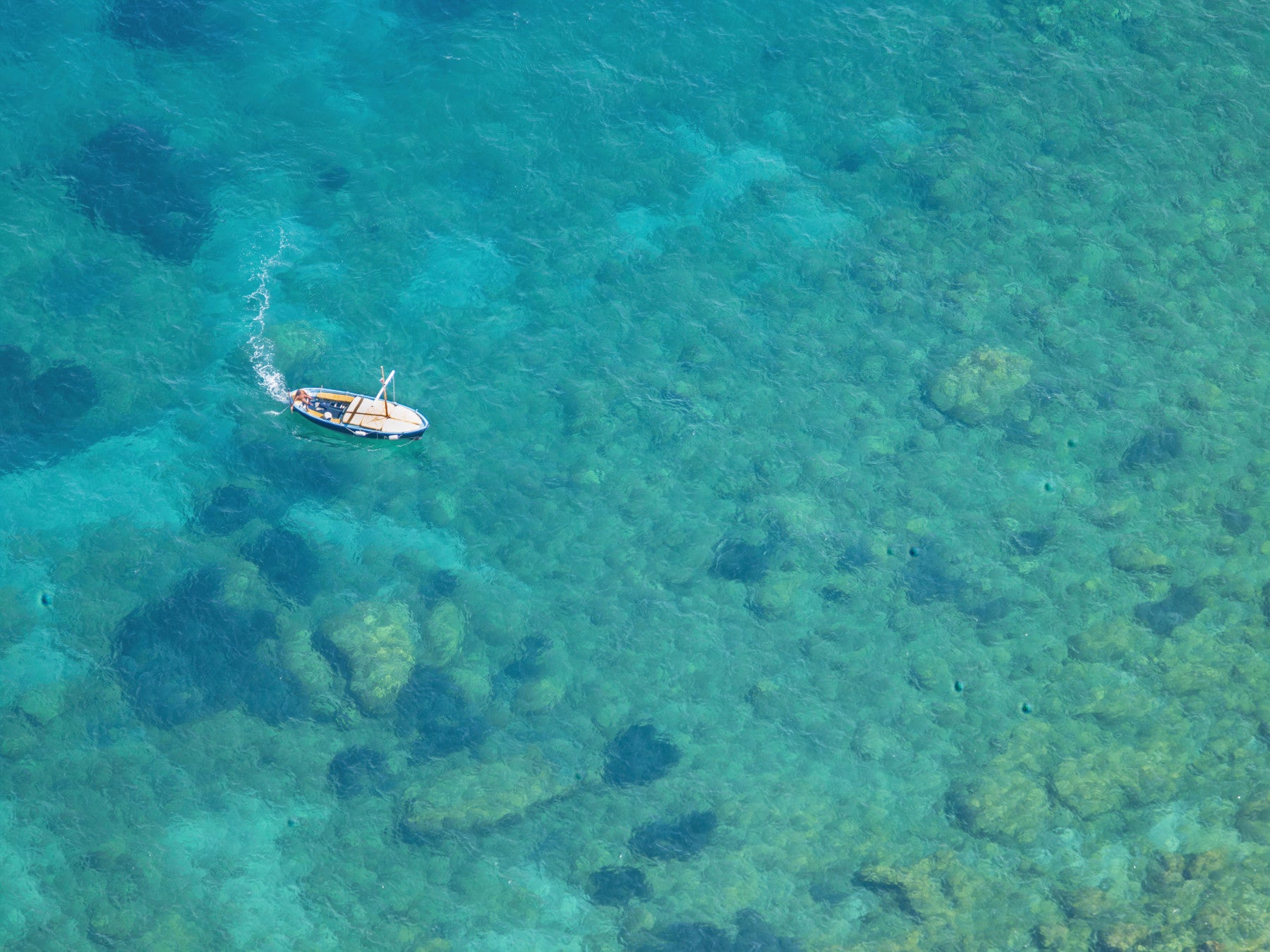 Turquoise Blue beach Wall Mural