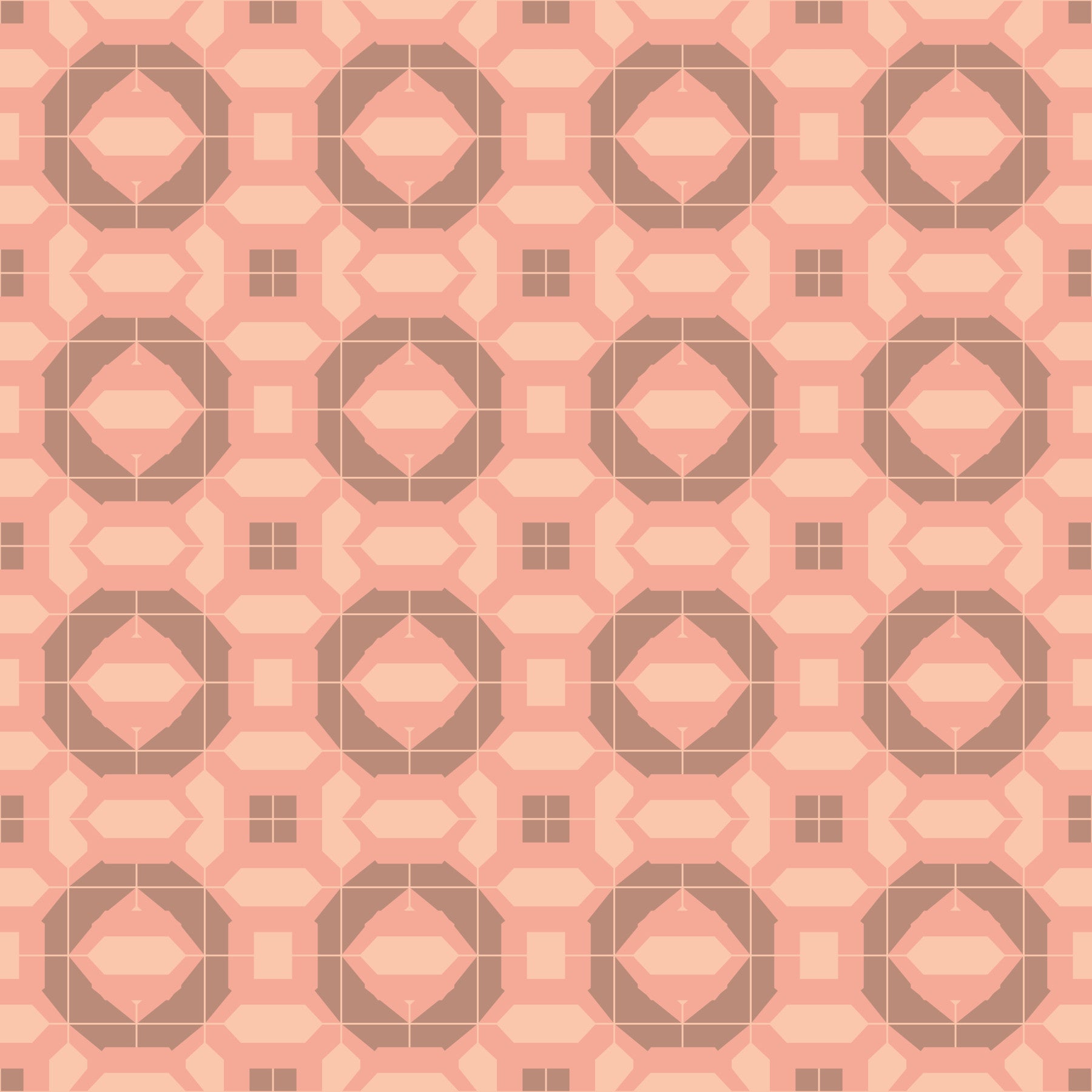 Siena Tiles Retro Terracotta Wallpaper⁠