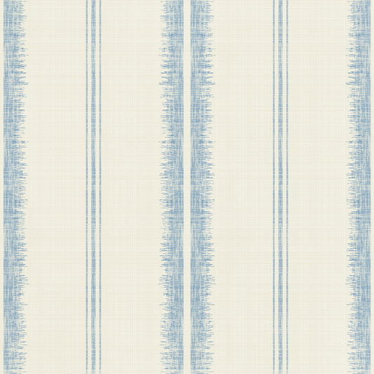 Provence Boho Stripes Linen-French Blue Wallpaper⁠