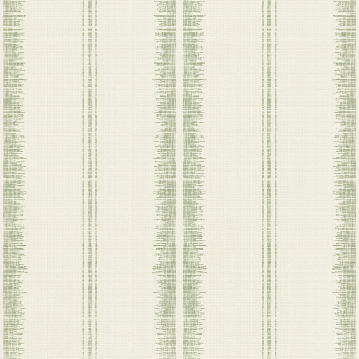 Provence boho rayures en lin-léger papier peint vert⁠ in your room — zoomed