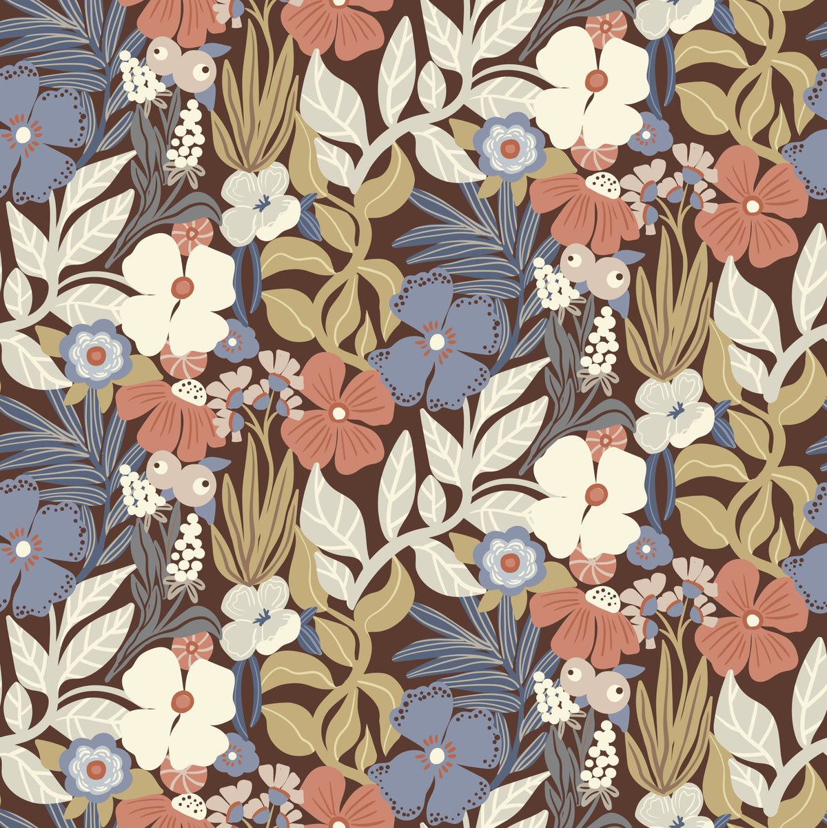 Retro Garden Reverie Wallpaper⁠ in your room