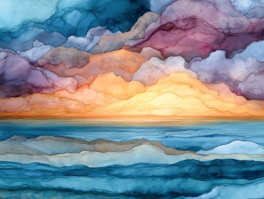 Fluid Landschaft künstlerisches Wandbild