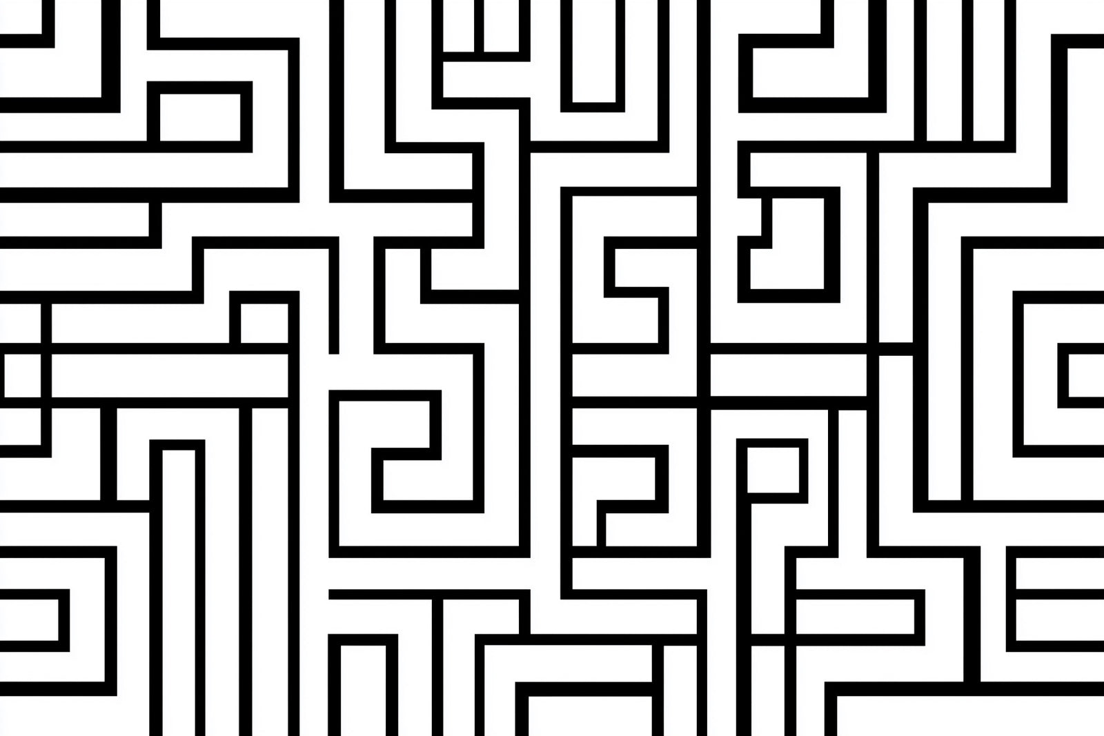 Maze Runner Modern Black & White Wall Mural in your room